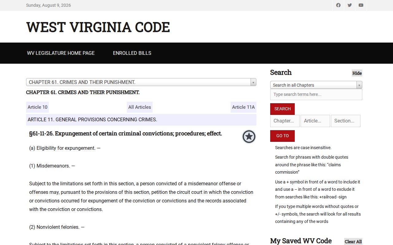 Preston County release mugshot expungement statute